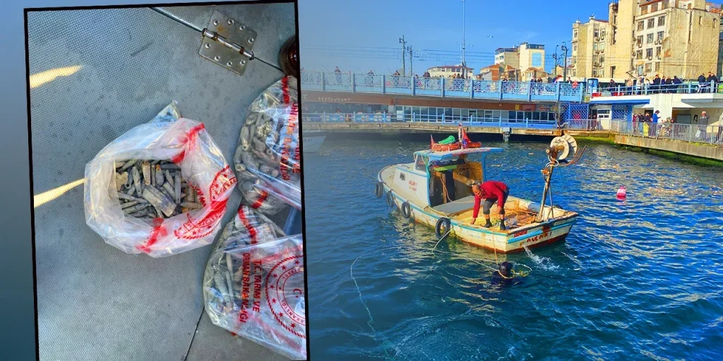 Pericolo in mare: 33 kg di piombo recuperati lungo la costa di Haliç