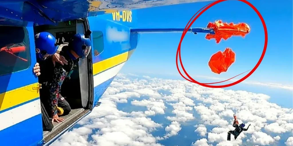 Paracadutista rimane sospeso alla coda di un aereo in Australia a migliaia di metri di altezza