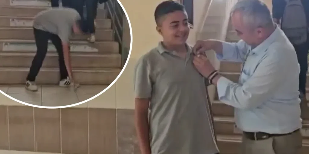 Studente di Hatay premiato con un quarto d'oro per smaltire una bottiglia PET