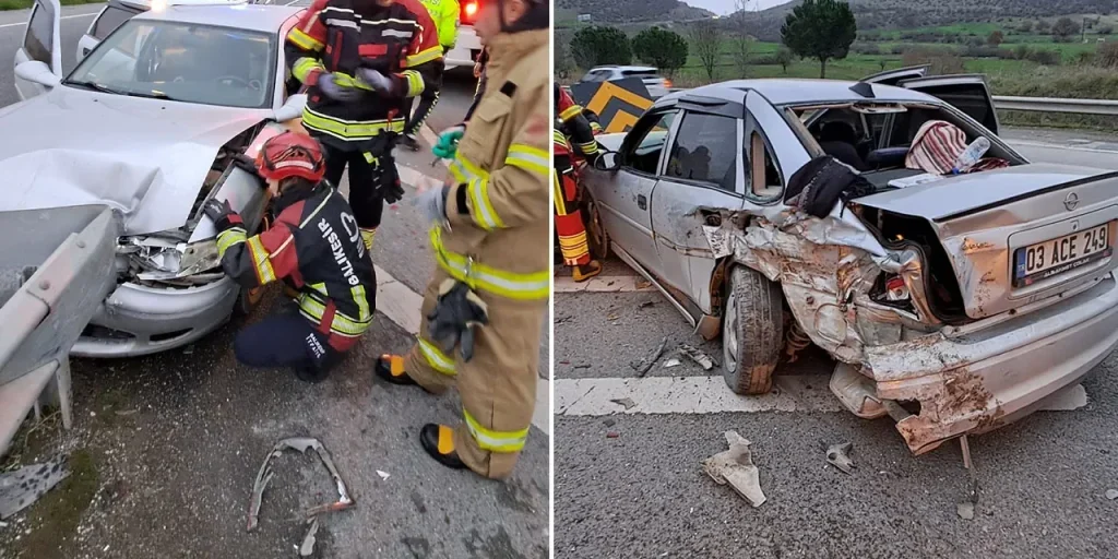 Incidente a Balıkesir: due auto si scontrano, cinque feriti