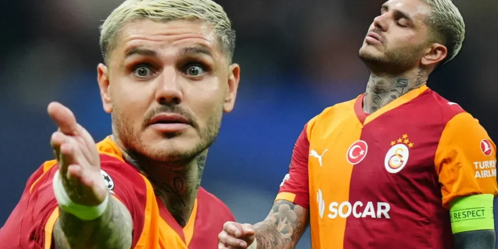 Mauro Icardi in campo per Galatasaray ma con prestazioni limitate