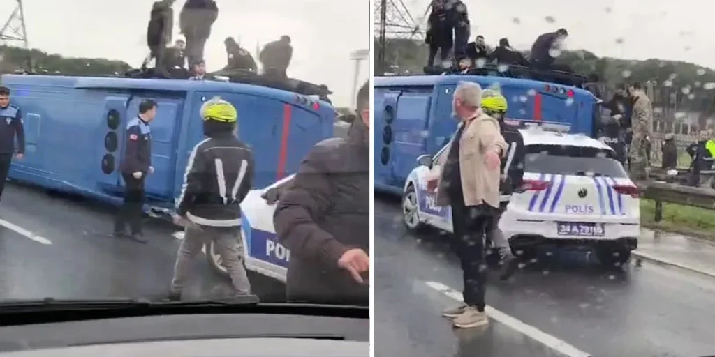 Veicolo di prigionia distrutto a Istanbul: squadre intervenute dopo segnalazione