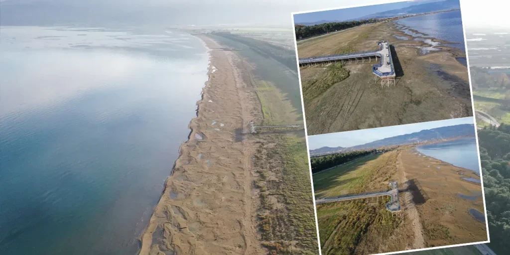 Livello dell’acqua del Lago di İznik diminuisce rapidamente a causa di irrigazioni agricole e uso delle acque sotterranee