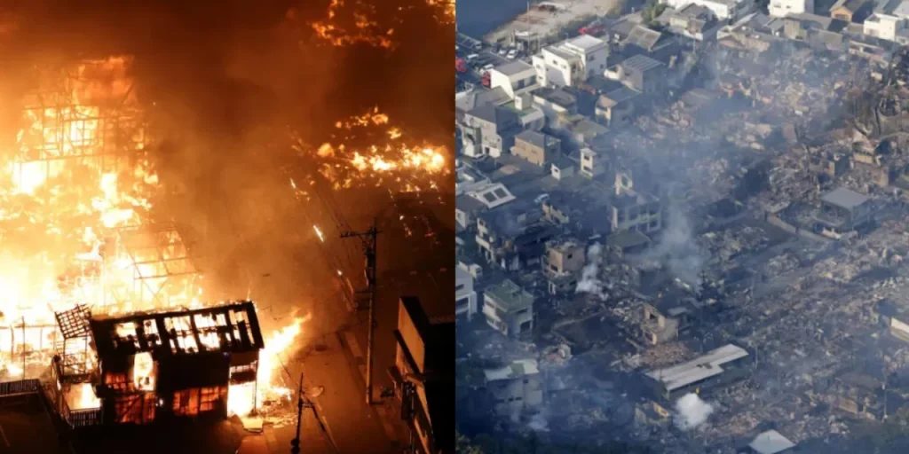 Incendio di 49 ettari a Saganoseki: il più grande disastro urbano in Giappone negli ultimi 50 anni