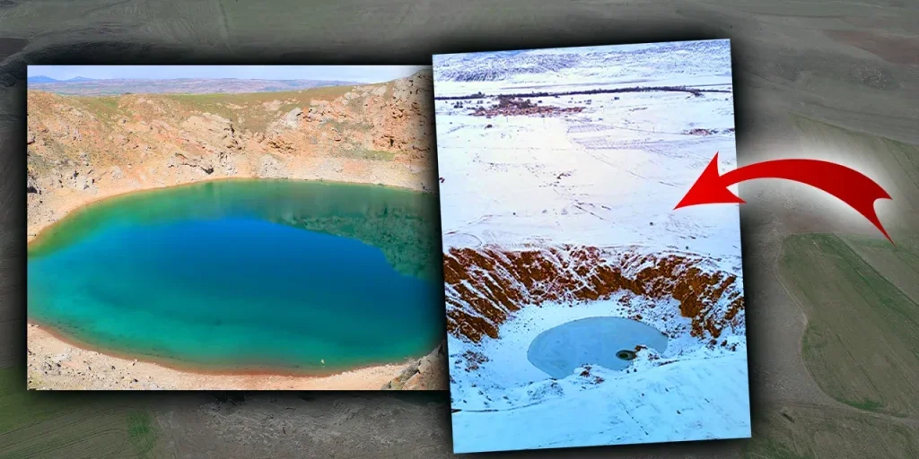 Lago Kızılçan di Sivas si è ghiacciato a causa di 30 cm di neve