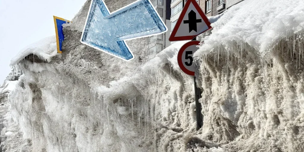 Neve intensa a Bitlis: segnaletica stradale coperta e chiusura di alcune strade nei villaggi vicini