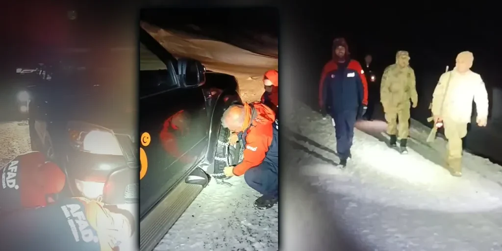 Quattro persone salvate dopo sette ore di soccorso in Gümüşhane
