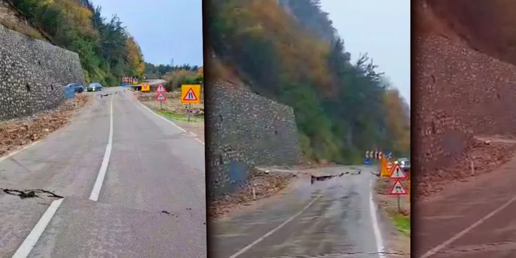 Nuovo crollo della strada Cide‑Bartın a Kastamonu dopo forti piogge