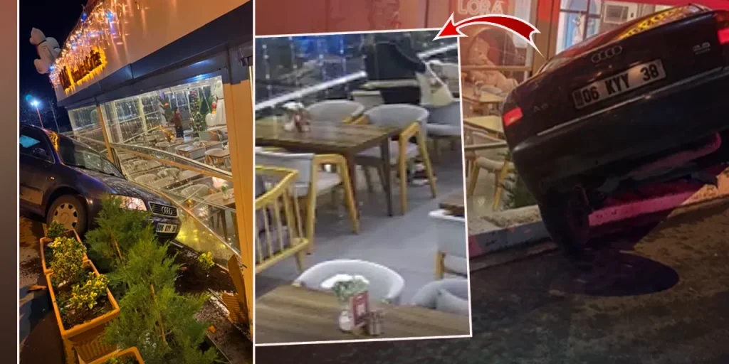 Auto entra in bar di Kayseri, due persone quasi uccise