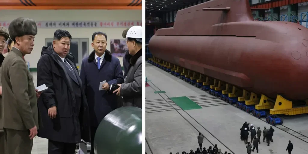 Kim Jong‑Un supervisiona la costruzione di un enorme sottomarino nucleare da 8 700 tonnellate