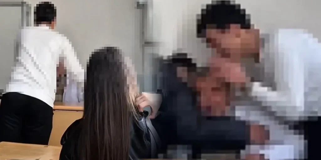 Immagini di comportamenti inappropriati in una scuola superiore