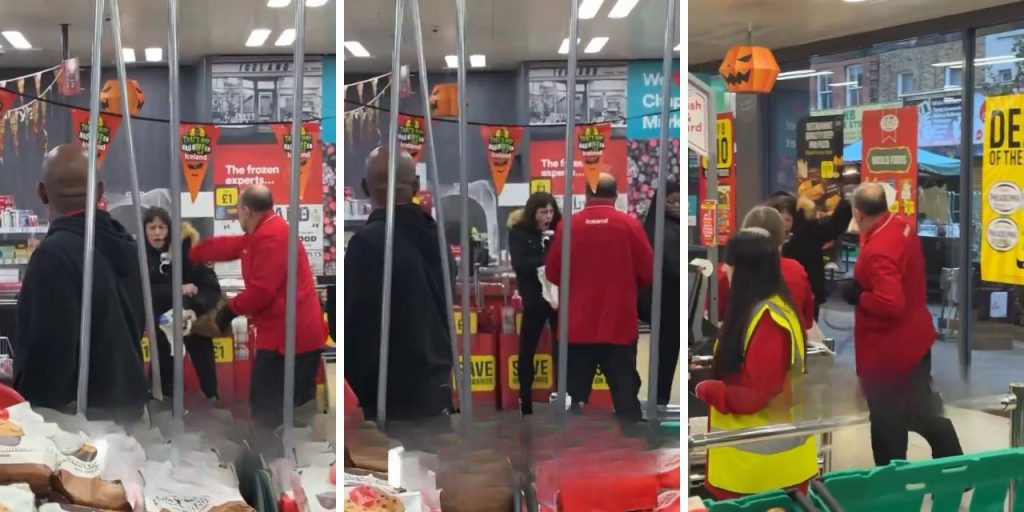 Londra'da markette dehşet anları! Kadın müşteriye kırbaçla saldırdı