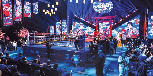 Allenamento aperto per le stelle di Ring V: Night of the Samurai a Boulevard City