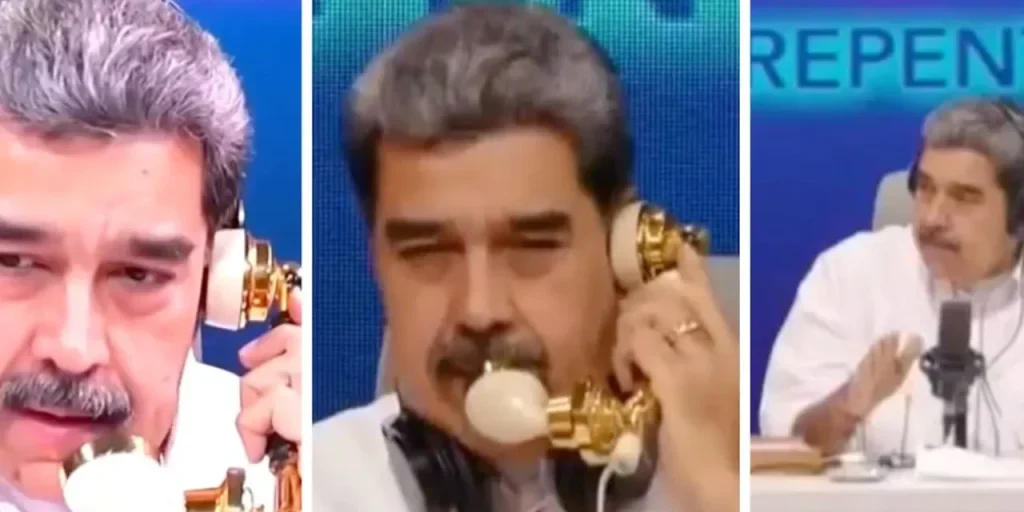 Maduro simula una telefonata scherzosa a Trump durante una trasmissione in diretta