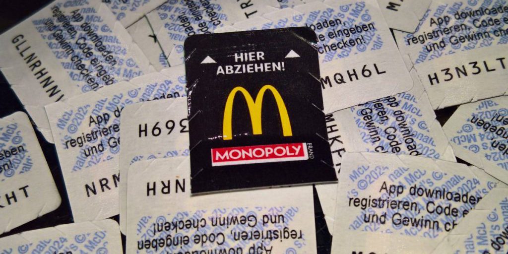 McDonald's lancia una sorpresa per i clienti con il gioco del Monopoly