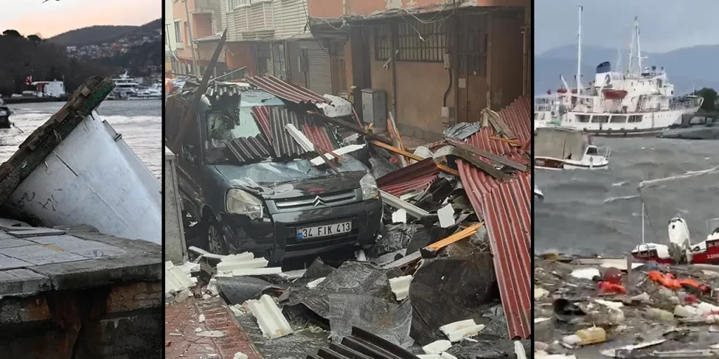Tempesta a Istanbul causa crolli di alberi, tetti e imbarcazioni, annullando centinaia di voli