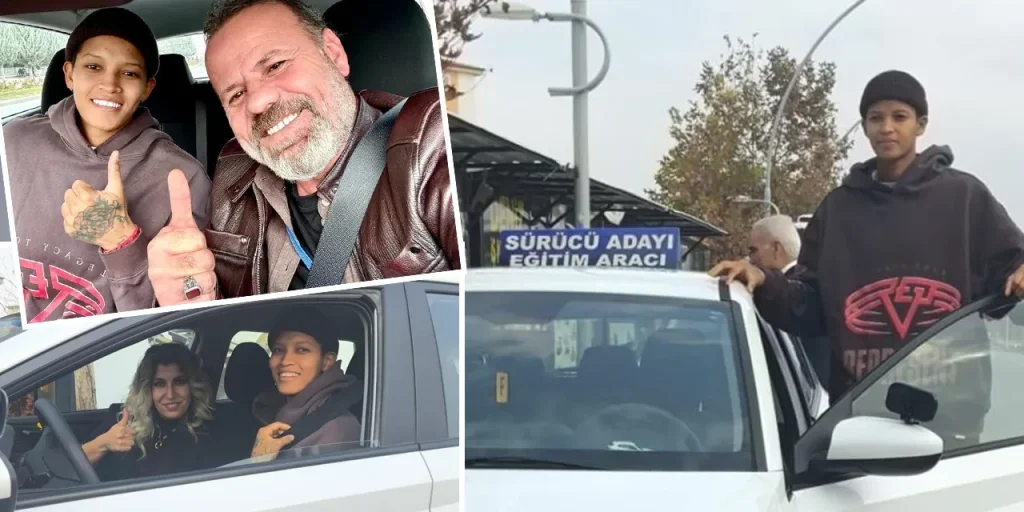 Melissa Vargas, giocatrice di pallavolo, ottiene la patente di guida a Malatya