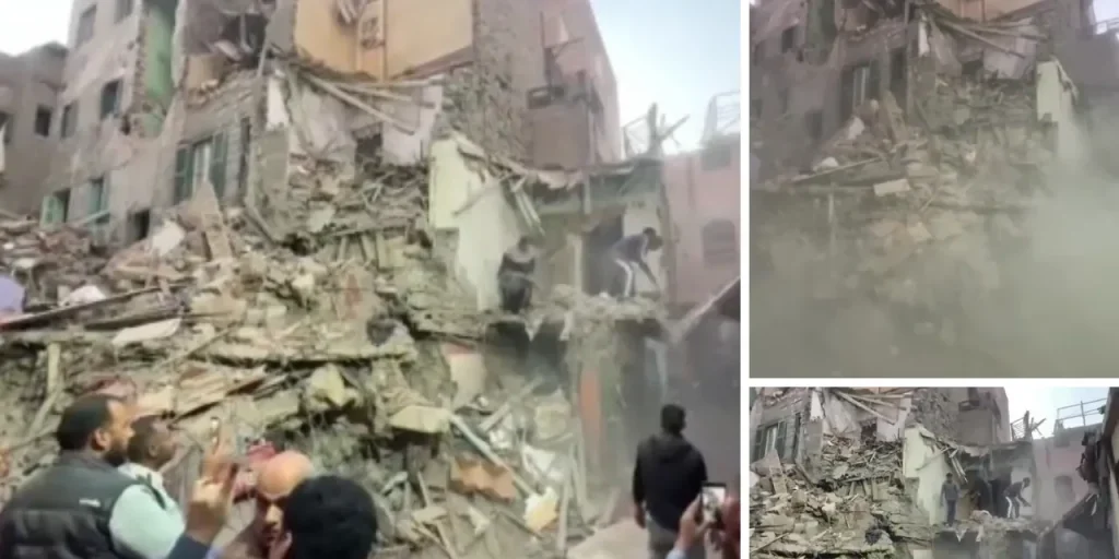 Crollo di un edificio di cinque piani a Imbaba, Giza: otto morti e evacuazione di edifici vicini