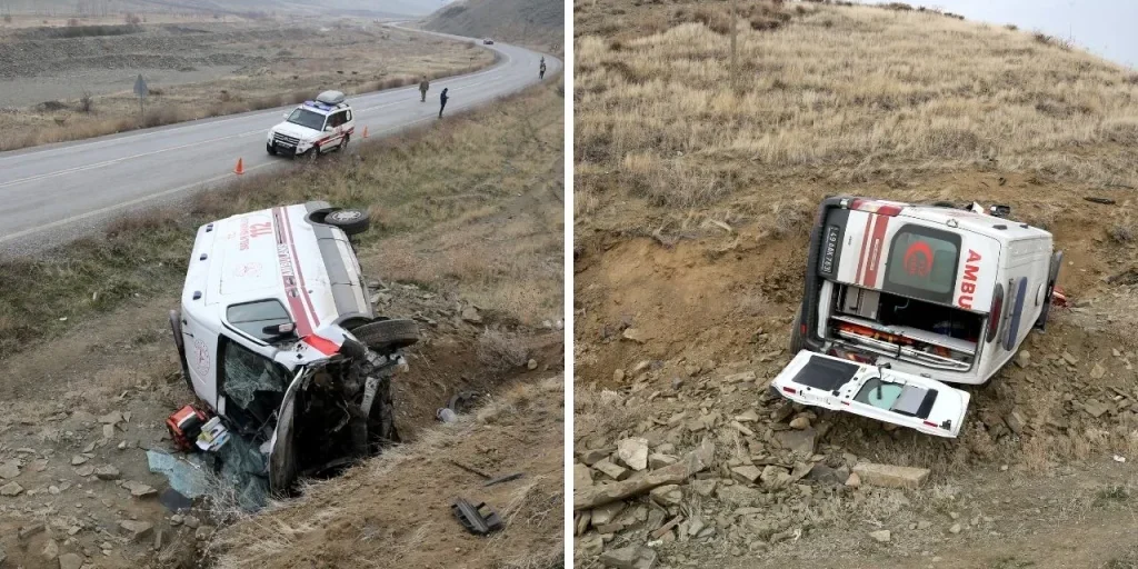 Ambulanza ribaltata a Muş: tre operatori sanitari feriti