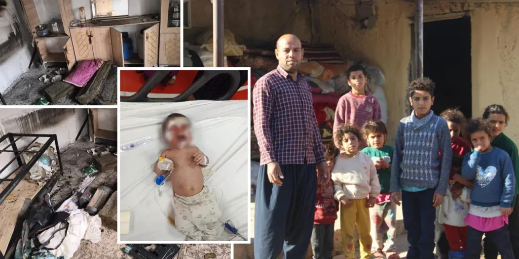 Famiglia di quattordici persone colpita da incendi consecutivi a Şanlıurfa: bambino di due mesi bruciato