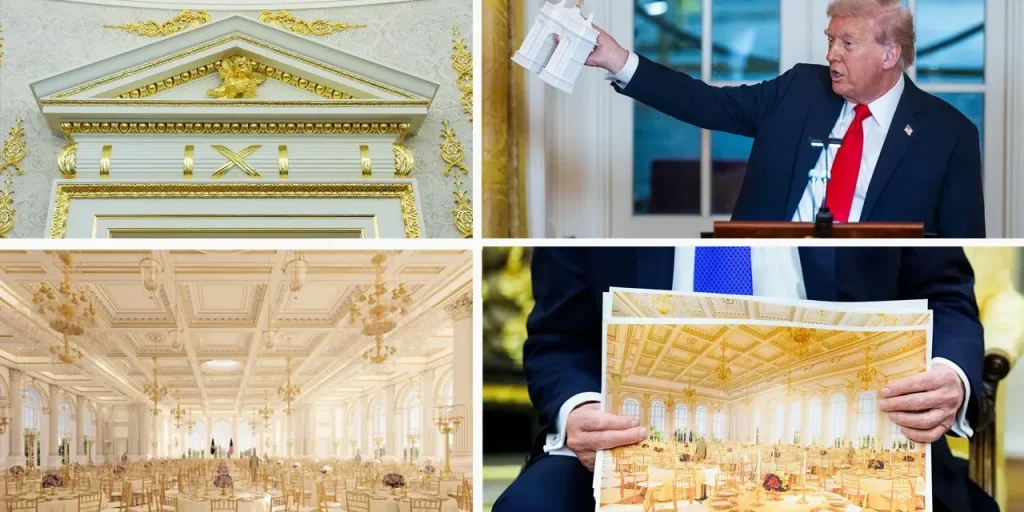 Trump aggiunge salone di ballo alla Casa Bianca: costi di 300 milioni di dollari e decorazioni in oro a 24 carati