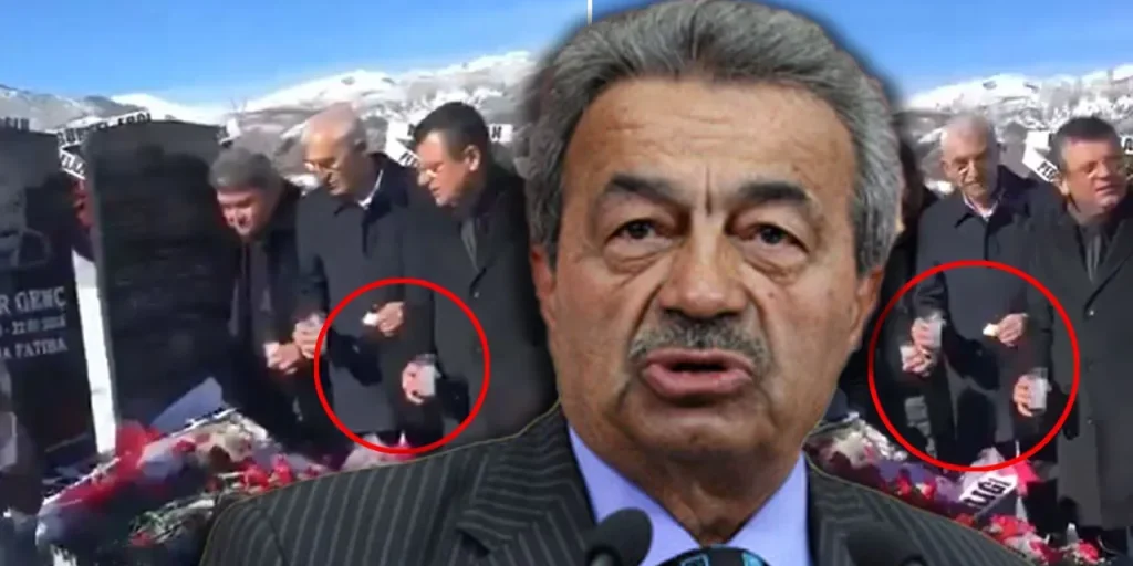 Presidente CHP Özgür Özel al cimitero di Kamer Genç: reazioni negative per bere rakı