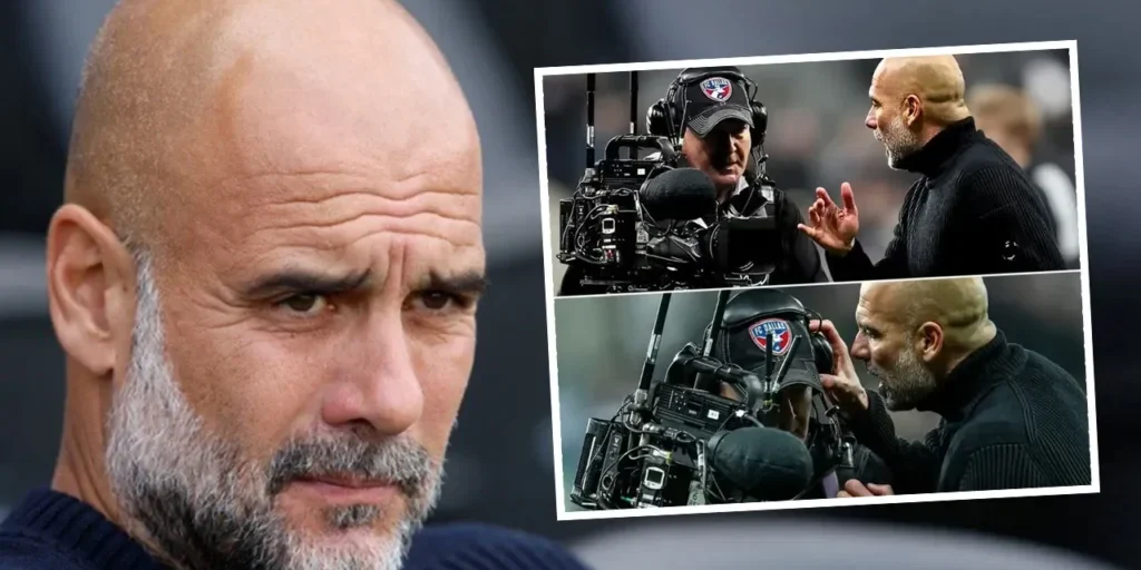 Guardiola si scusa con la telecamera dopo la sconfitta 2‑1 del City a Newcastle