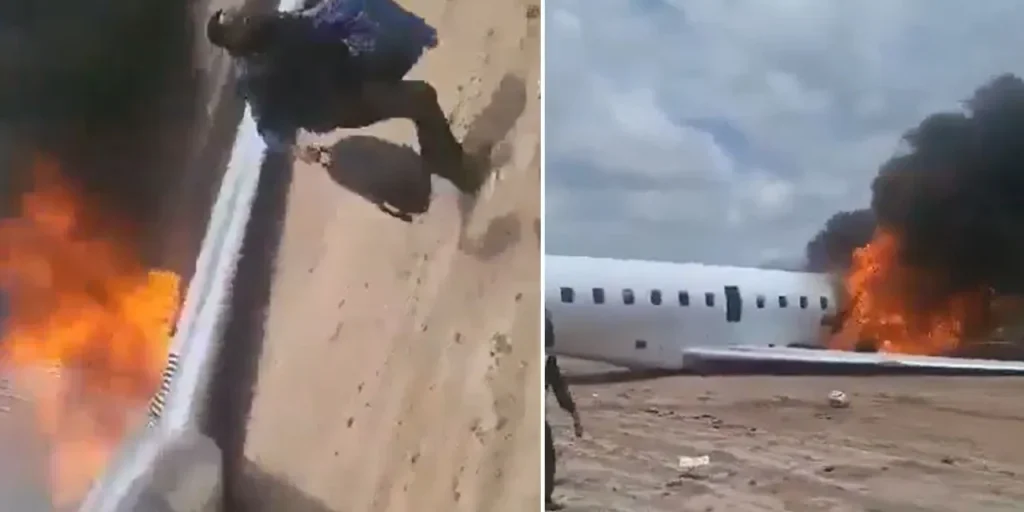 Aereo del ministro delle miniere del Congo esce dal binario, prende fuoco ma passeggeri salvati senza ferite