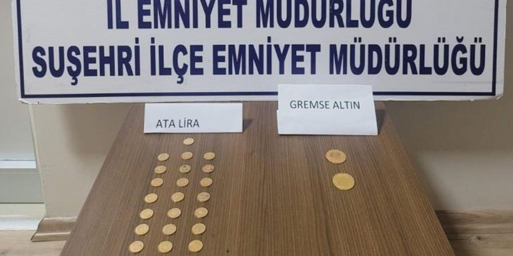 Piyasa değeri 1 milyon lira! Sahte 22 adet ata lira ve 2 adet gremse ele geçirildi