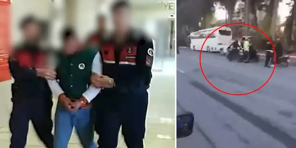 Due persone arrestate dopo stunt di motocicletta sopra poliziotti a Antalya