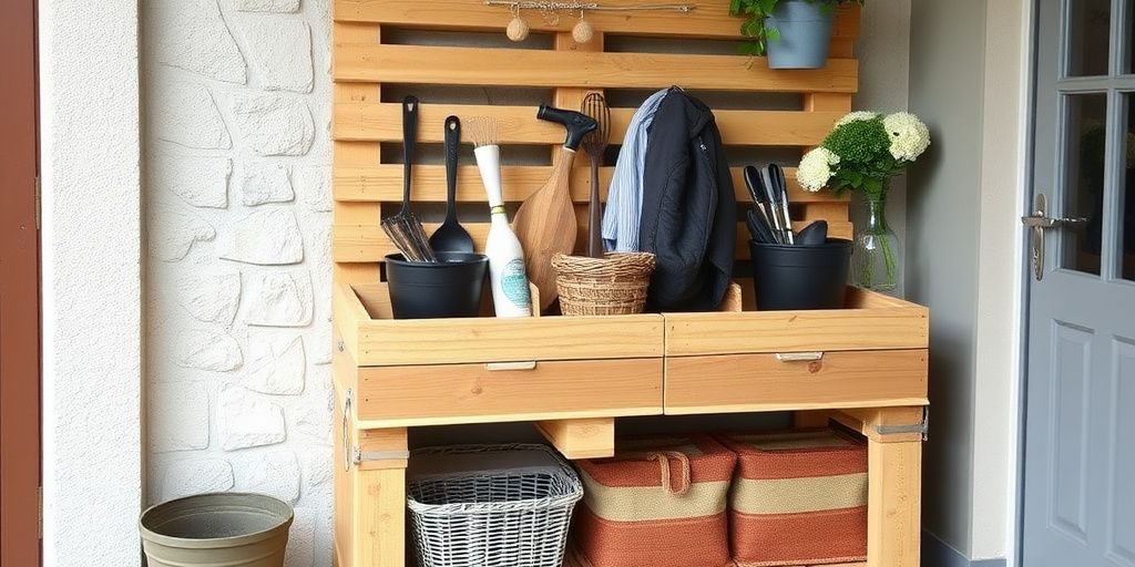 Questo puoi farlo: costruire un ripostiglio per attrezzi con pallet riciclati