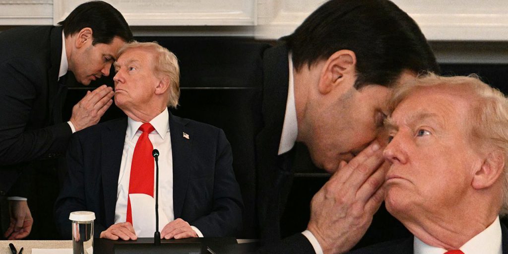 Rubio, Trump'ın kulağına ne fısıldadı? Dünya bu 'gizemli not'u konuşuyor