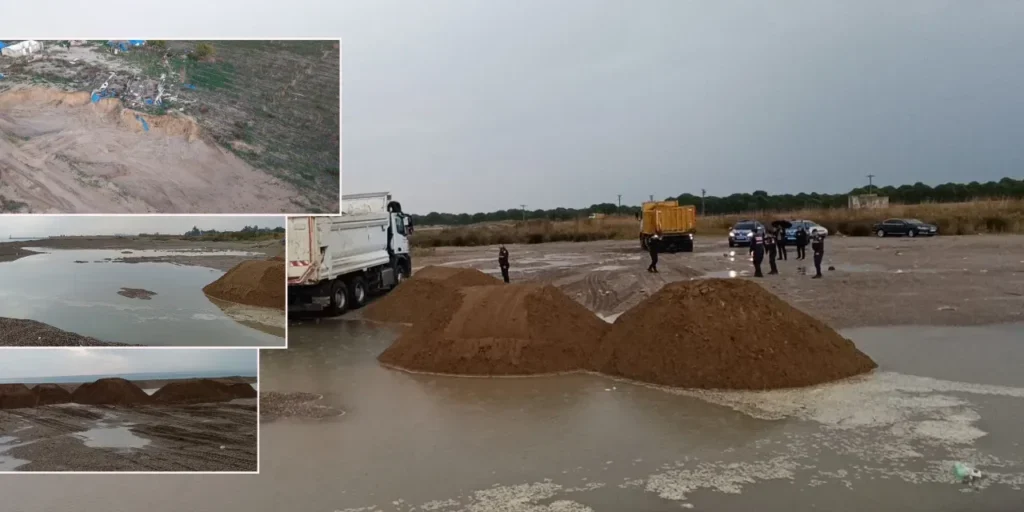 Manavgat: la guardia di gioventù arresta ladri di sabbia e recupera 50 camion