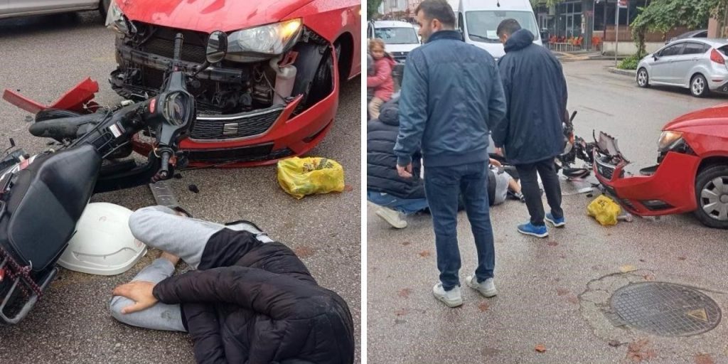 Collisione Frontale a Sakarya: Motosiklet e Automobile Coinvolti in Incidente Stradale con Fortunata Assenza di Vittime