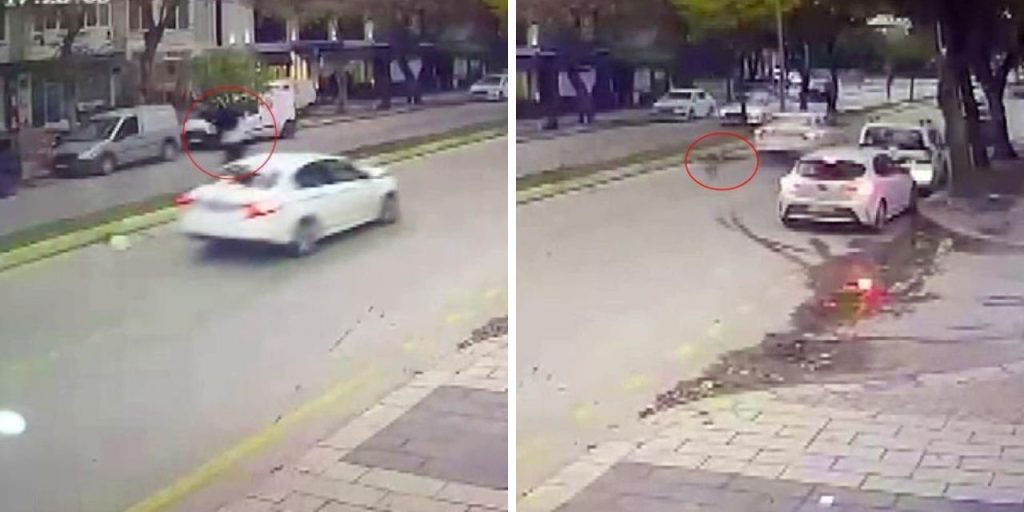 Sakarya'da yaşlı kadının feci ölümü kamerada! "Kadın 50-60 metre ileriye düştü"