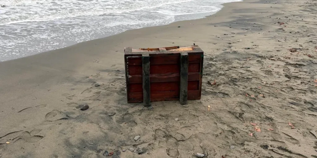 Polizia di Samsun chiude zona dopo scoperta di cassa con scritte in russo sulla spiaggia