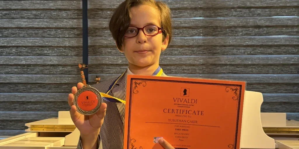 Yusufhan Çakır, 10 anni, ottiene il diploma ARSM di livello liceale
