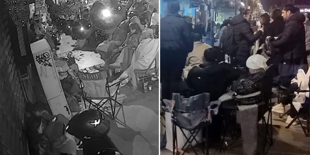 Cittadini di Izmir attendono fino a mezzanotte per sconti su cosmetici in Alsancak