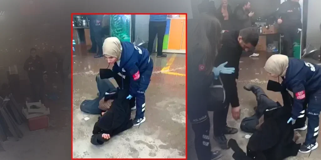 Fumo da corto circuito in mercato di Bursa provoca caduta di una persona