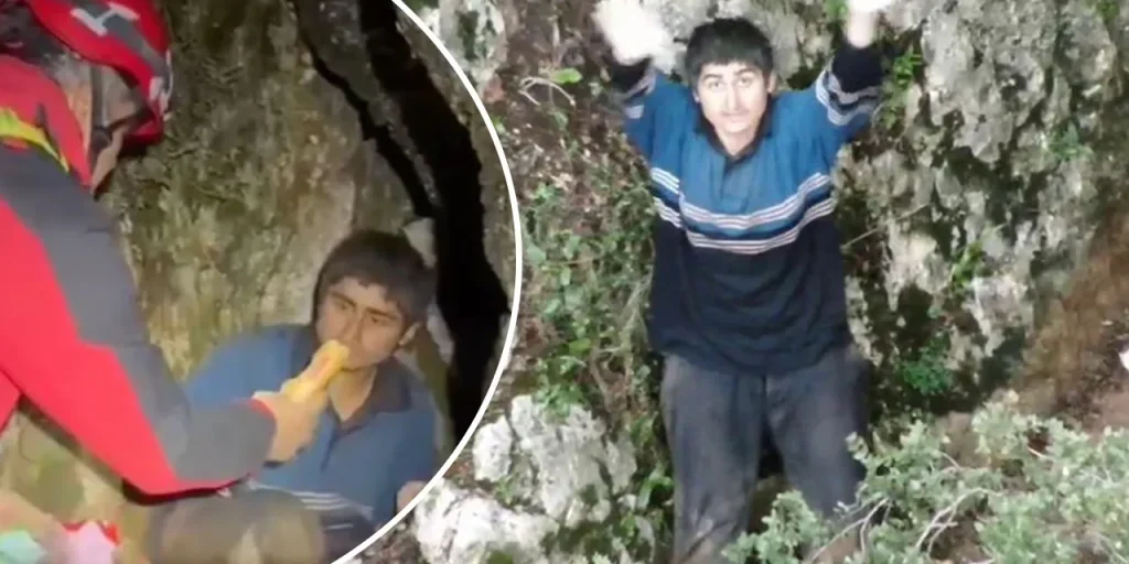 Uomo salvato dopo 10 ore di arrampicata in Antalya.