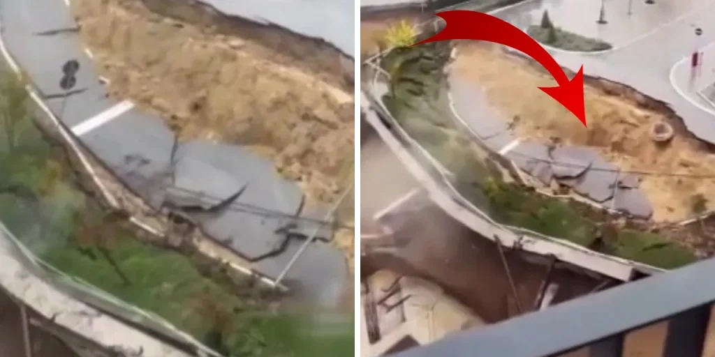 Muro di contenimento crolla a Kragujevac, Serbia, dopo forti piogge e nevicate