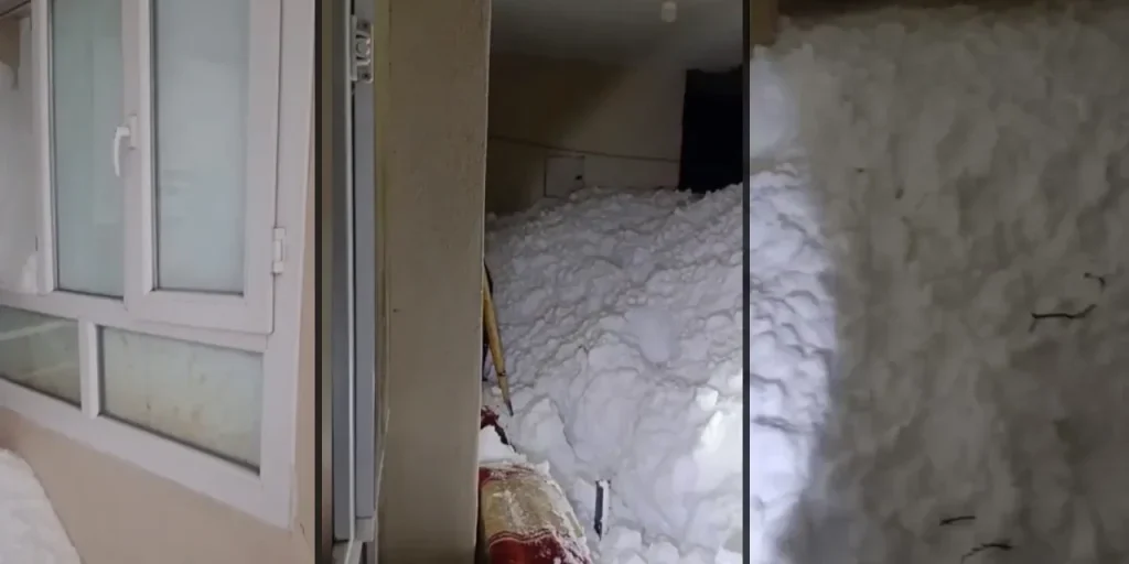 Cinque persone intrappolate sotto un'avalanchata a Şırnak, Turchia