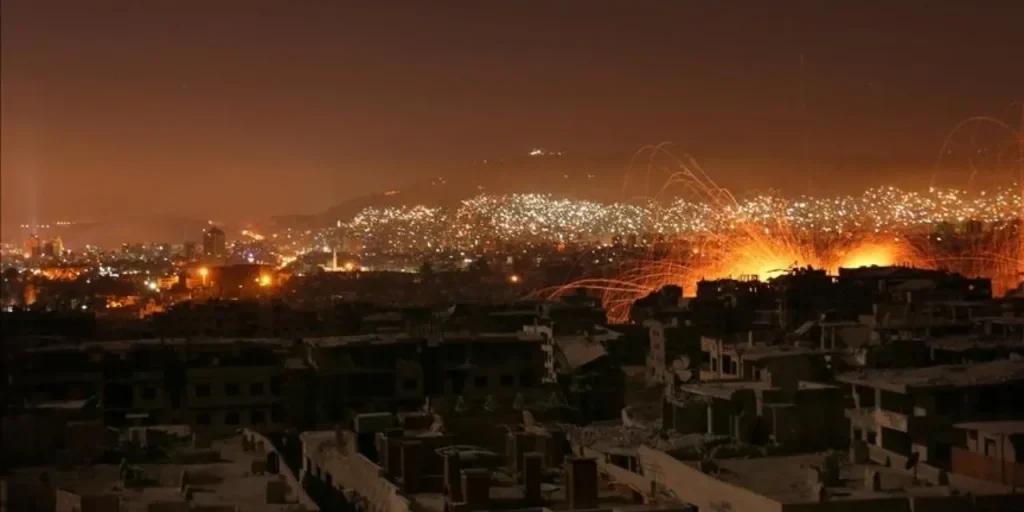 Sei esplosioni avvenute a Mezze, vicino all'aeroporto militare di Damasco