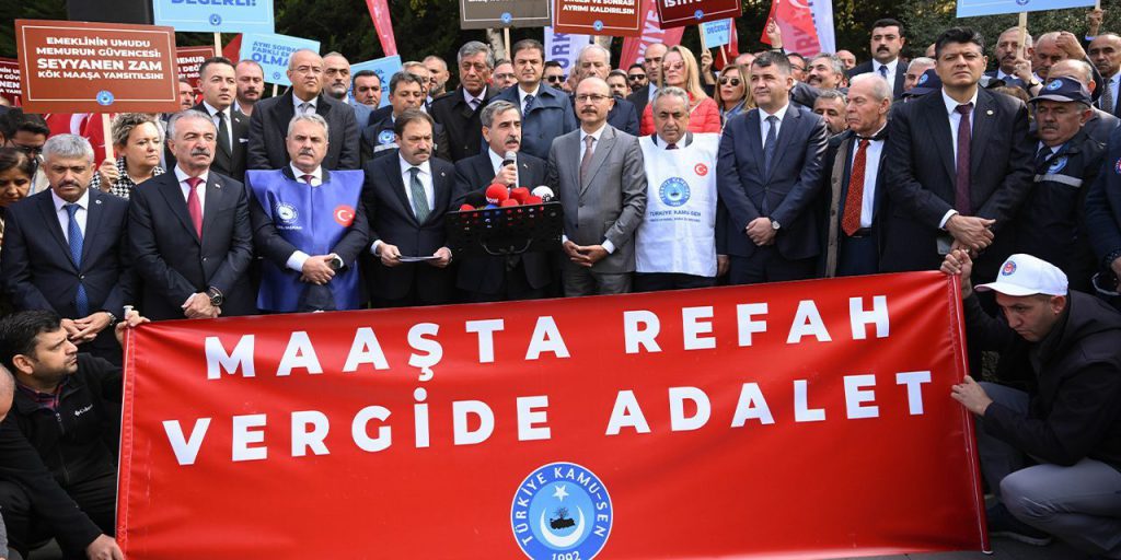 TBMM önünde hükümete seslendiler! Türkiye Kamu-Sen'den memur ve emekli zammı için kritik çağrı