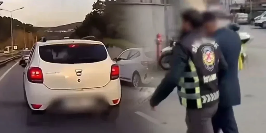 Autista arrestato per pericolo sul traffico a Ümraniye, Istanbul