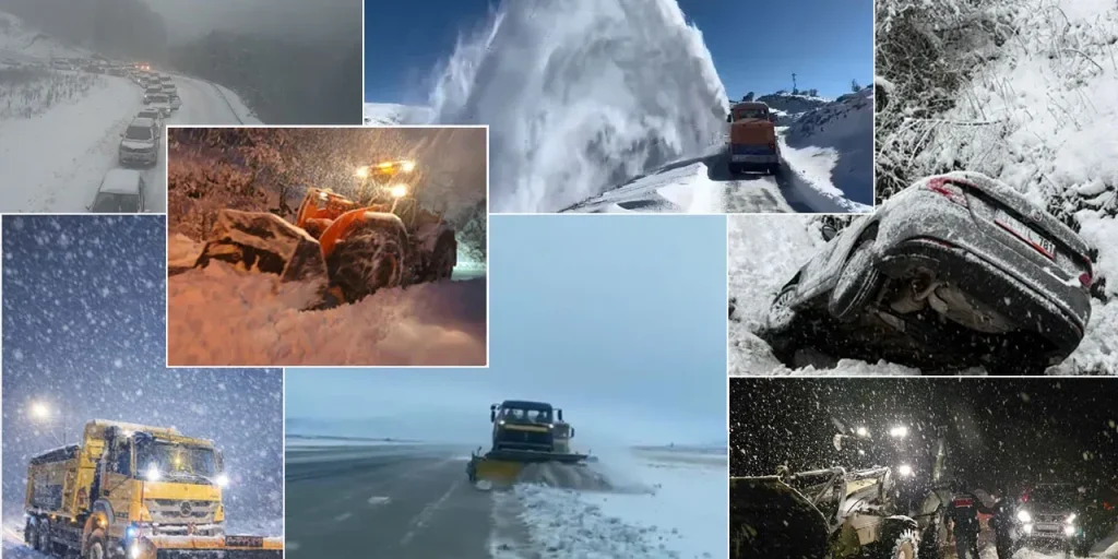 Turchia sotto la neve: strade chiuse e soccorso in azione