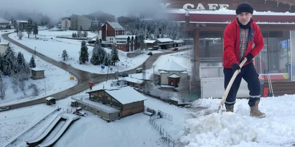 Uludağ: la neve si addensa a quasi 10 centimetri in vista del Capodanno