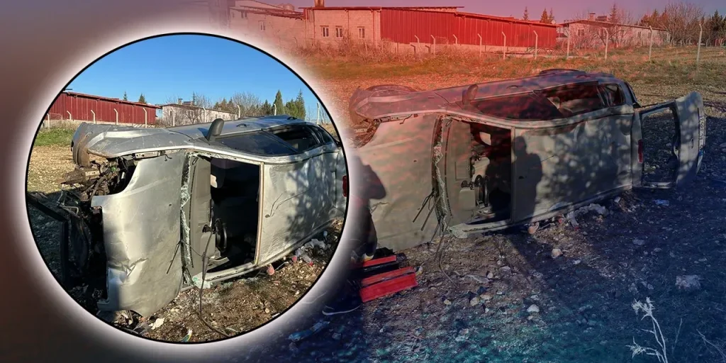 Veicolo cade in campo a Uşak, ferisce un bambino e cinque persone