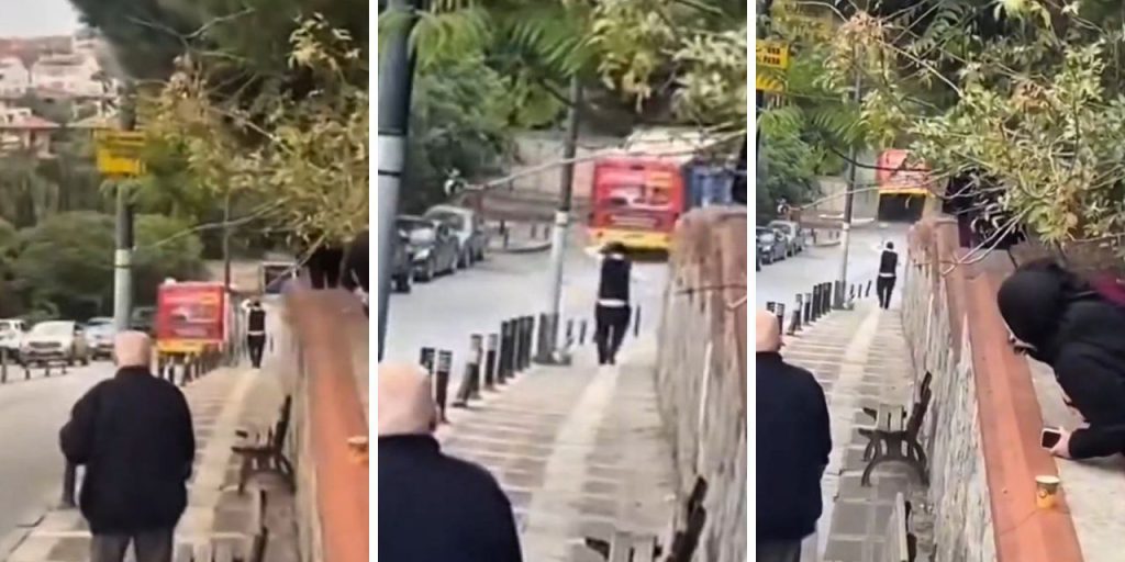 Üsküdar'da İETT otobüsü kaza yaptı! Duvarda asılı kaldı