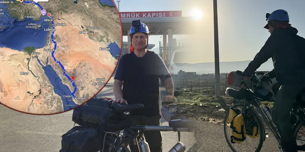 Pensionato turco percorre 13 giorni in bicicletta da Balıkesir a Mecca per l'umrah